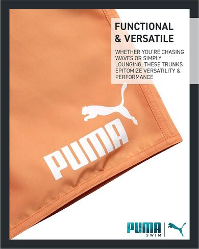 بدلة استحمام للرجال من PUMA - قطعتان من ملابس السباحة سريعة الجفاف مع بطانة شبكية مضغوطة - ملابس سباحة بدرزة داخلية 8 بوصات (S-XL) in Saudi Arabia