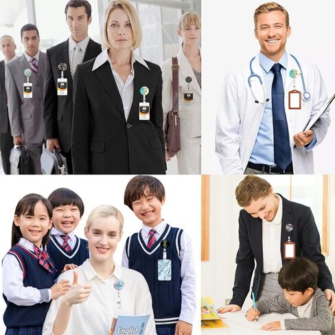 ID Badge Holder,Retractable Badge Reel with Alligator Clip Decorative Badge Clip for ID Card Holders Office Worker Doctor Nurse Teachers Students(Tree of Life) in Saudi Arabia