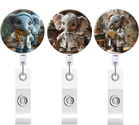 ID Badge Holder,Retractable Badge Reel with Alligator Clip Decorative Badge Clip for ID Card Holders Office Worker Doctor Nurse Teachers Students(Tree of Life) in Saudi Arabia