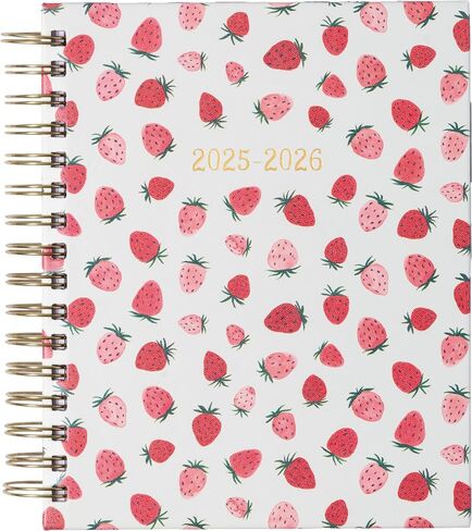 2025-2026 Eccolo Spiral Agenda Planner, Ivory Wild Flowers, Weekly & Monthly Pages, 18 Months, Sticker Sheets, Inspirational Quotes (7.75 x 8.75, July 2025 - Dec 2026) in Saudi Arabia