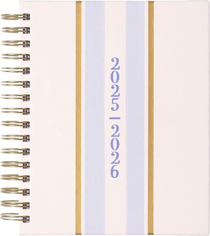 2025-2026 Eccolo Spiral Agenda Planner, Ivory Wild Flowers, Weekly & Monthly Pages, 18 Months, Sticker Sheets, Inspirational Quotes (7.75 x 8.75, July 2025 - Dec 2026) in Saudi Arabia
