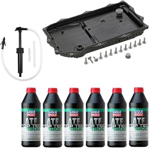 مجموعة خدمة ناقل الحركة الأوتوماتيكي (وعاء الزيت + الفلتر + الحشية + البراغي) + 6 لتر ATF لموديلات BMW المختارة in Kuwait