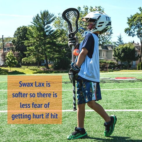 SWAX LAX Lacrosse Balls - Softer for Confidence-Building Practice and Training - Indoor and Outdoor Use - Regulation Size and Weight - Low Bounce and Low Roll (1 Ball, Splatter Design) in Saudi Arabia