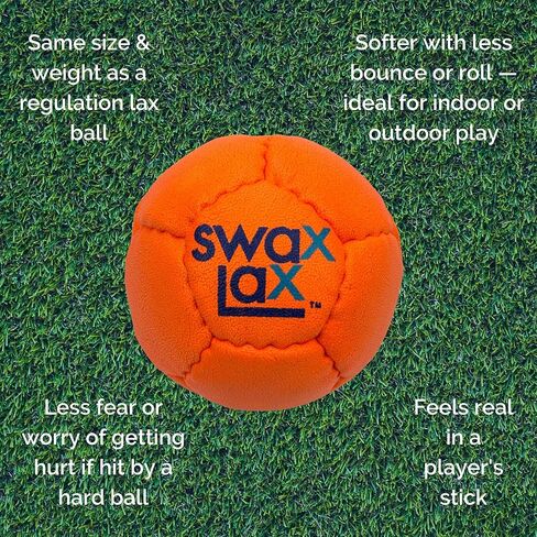 SWAX LAX Lacrosse Balls - Softer for Confidence-Building Practice and Training - Indoor and Outdoor Use - Regulation Size and Weight - Low Bounce and Low Roll (1 Ball, Splatter Design) in Saudi Arabia