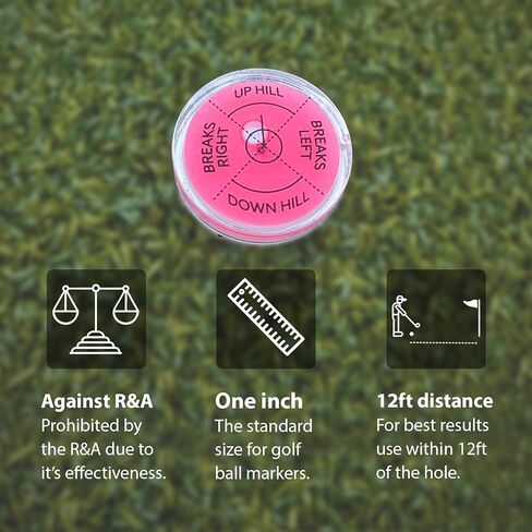 علامة كرة مستوى القارئ باللون الأخضر للجولف مع علامة كرة مساعدة للقراءة باللون الأخضر بدقة عالية | قلم تحديد مستوى الرأس للجولف مع مستوى الفقاعات | إكسسوارات الجولف بمشبك قبعة الجولف True Aim Ball Marker للرجال in Kuwait