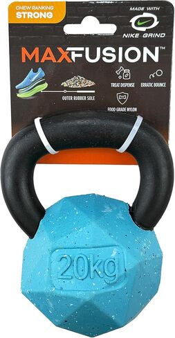 Max Fusion مصنوع من Nike Grind ، لعبة Kettlebell Dog ، موزع الأزرق معالجة ، لعبة مطاطية مطاطية متوسطة وكبيرة من السلالات والجرى ، صحة الأسنان ، اللغز ، لعب المكافآت ، لعبة التدريب in Kuwait