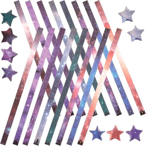 540 Sheets 8 Colors Star Sky Origami Paper Strips for Diy Handcrafts, Pentagram Star Folding Crafts, Party Decorations in Saudi Arabia
