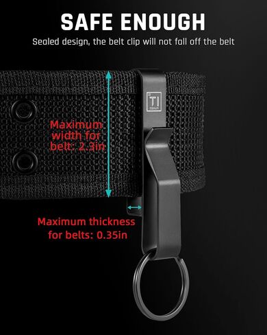 TISUR Titanium Duty Belt Key Holder Keychain Waistband Clip | easy to attach to a belt,hold multiple keys in Saudi Arabia