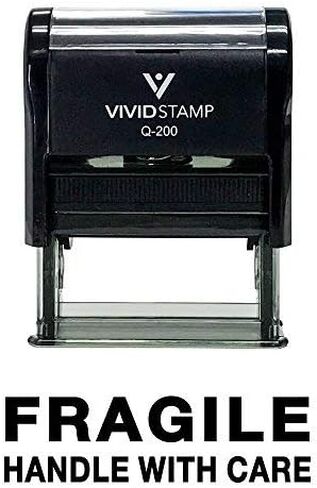 Fragile Handle with Care Self Inking Rubber Stamp (Red Ink) - Medium in Saudi Arabia
