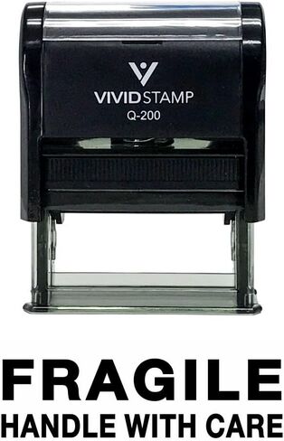Fragile Handle with Care Self Inking Rubber Stamp (Red Ink) - Medium in Saudi Arabia