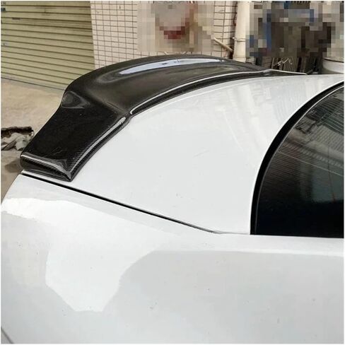 متوافق مع Audi A6 S6 2012-2018 R على غرار الألياف الكربونية الحقيقية و FRP الأسود الخلفي الجذع الشفاه المفسد إكسسوارات هيكل مجموعة (ألياف الكربون الحقيقية) in Kuwait
