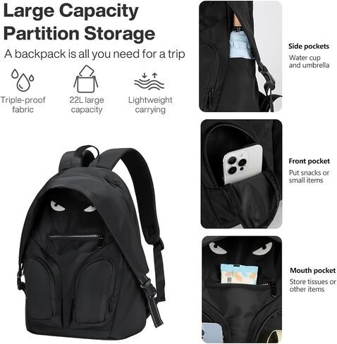 College Laptop Backpack,Casual Backpack for Women Men Hiking Daypack with Multiple Pockets, Eyes Design in Saudi Arabia