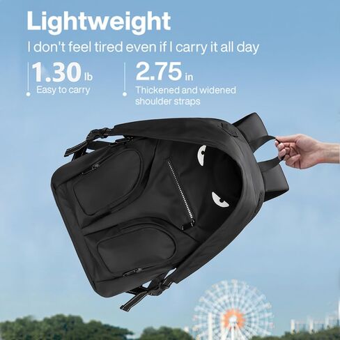 College Laptop Backpack,Casual Backpack for Women Men Hiking Daypack with Multiple Pockets, Eyes Design in Saudi Arabia