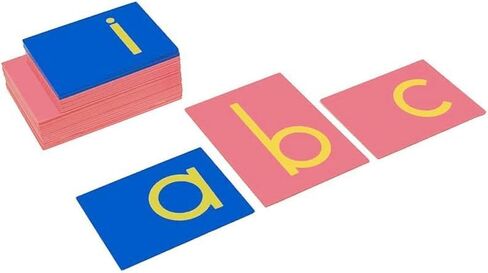Adena Montessori Materials Lower Case Sandpaper Letters,Print Language Development Toys,Early Child Learning Material,ABC Alphabet Preschool Baby English Letters Language Teaching(Without Box) in Saudi Arabia
