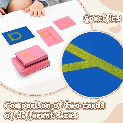 Adena Montessori Materials Lower Case Sandpaper Letters,Print Language Development Toys,Early Child Learning Material,ABC Alphabet Preschool Baby English Letters Language Teaching(Without Box) in Saudi Arabia