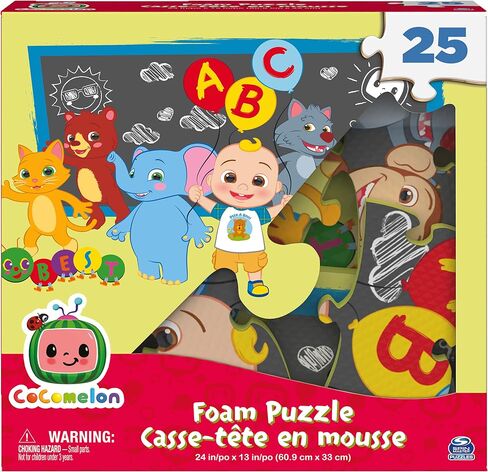 Spin Master Games, CoComelon Puzzles 4-Pack, Wooden Jigsaw Puzzles for Preschoolers, 18 Pieces Each, Interchangeable Character Pieces, for Ages 3 & Up in Saudi Arabia