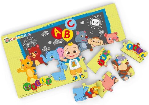 Spin Master Games, CoComelon Puzzles 4-Pack, Wooden Jigsaw Puzzles for Preschoolers, 18 Pieces Each, Interchangeable Character Pieces, for Ages 3 & Up in Saudi Arabia