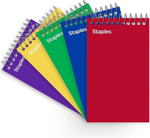 STAPLES 199984 Memo Pads 3-Inch X 5-Inch College Assorted 75 Sh./Pad 5 Pads/Pk (11491) in Saudi Arabia