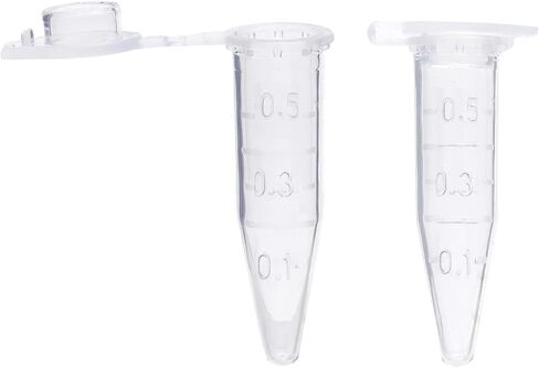 أنابيب الطرد المركزي الدقيقة 0.5 مل 1000 قطعة، أنابيب الطرد المركزي مع غطاء مرفق، حاوية قوارير زجاجات صغيرة مستديرة شفافة للطرد المركزي للمختبر، أنابيب بلاستيكية للمختبر، تخرج واضح in Kuwait