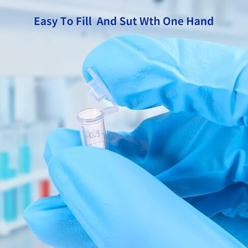 أنابيب الطرد المركزي الدقيقة 0.5 مل 1000 قطعة، أنابيب الطرد المركزي مع غطاء مرفق، حاوية قوارير زجاجات صغيرة مستديرة شفافة للطرد المركزي للمختبر، أنابيب بلاستيكية للمختبر، تخرج واضح in Kuwait