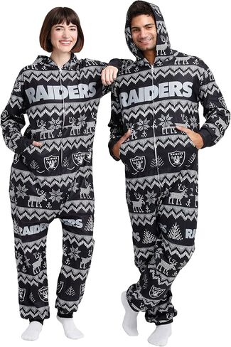 foco NFL Ugly Pattern One Piece Pajamas - L in Saudi Arabia