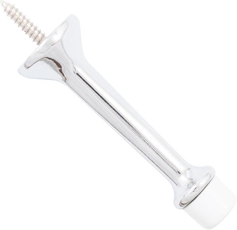Stone Harbor Hardware Heavy-Duty Solid Door Stop, 3 Inches, Polished Chrome in Saudi Arabia