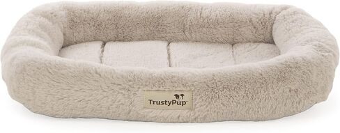 Quilted Crate Bolstered Mat Dog Bed, Ideal for Crates - Gray, Large in Saudi Arabia