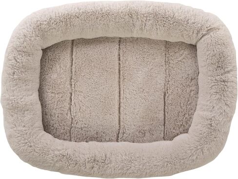 Quilted Crate Bolstered Mat Dog Bed, Ideal for Crates - Gray, Large in Saudi Arabia