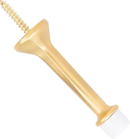 Stone Harbor Hardware Heavy-Duty Solid Door Stop, 3 Inches, Polished Chrome in Saudi Arabia