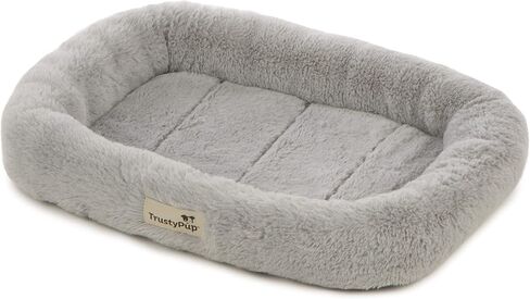 Quilted Crate Bolstered Mat Dog Bed, Ideal for Crates - Gray, Large in Saudi Arabia