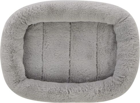 Quilted Crate Bolstered Mat Dog Bed, Ideal for Crates - Gray, Large in Saudi Arabia