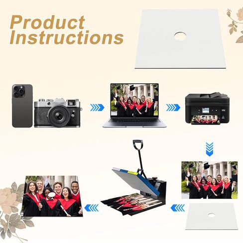 3 Pcs Sublimation Blanks for Graduation Cap Grad Decorations Premium Hardboard MDF Grad Cap Blanks Graduation 2025 Gifts Accessories 9" x 9" in Saudi Arabia