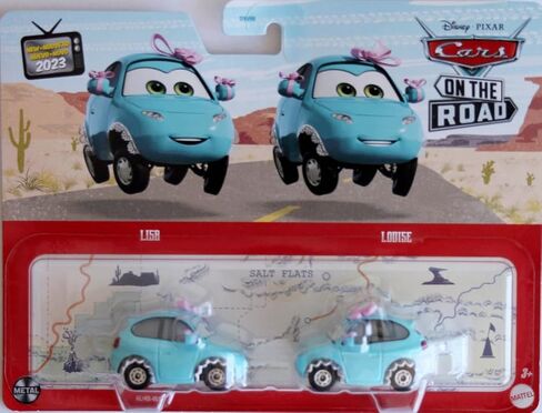 Disney Cars 2023 1:55 Scale Diecast 2-Pack On The Road (Claire Gunz'er and Haul em' Haynes) in Saudi Arabia
