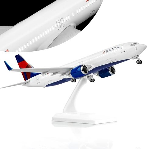 Joylluoan 1:130 Delta Plane Model Alloy Diecast Airplanes with LED Light in Saudi Arabia