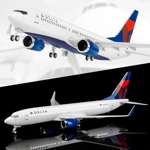 Joylluoan 1:130 Delta Plane Model Alloy Diecast Airplanes with LED Light in Saudi Arabia