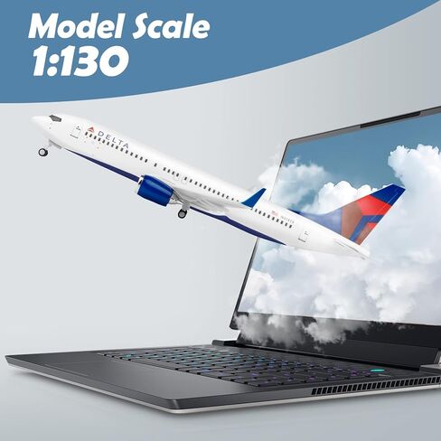 Joylluoan 1:130 Delta Plane Model Alloy Diecast Airplanes with LED Light in Saudi Arabia