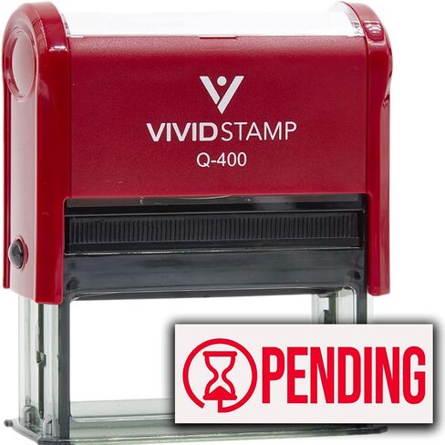 Pending (Hourglass) Self Inking Rubber Stamp (Blue Ink) - Q-300 in Saudi Arabia