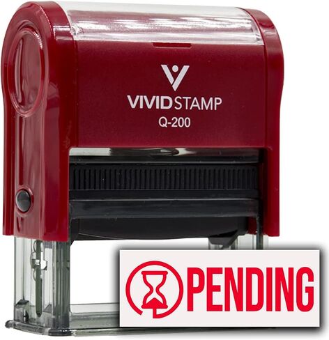 Pending (Hourglass) Self Inking Rubber Stamp (Blue Ink) - Q-300 in Saudi Arabia