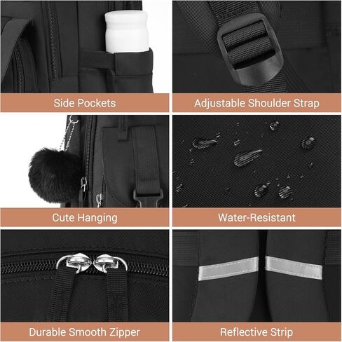 Laptop Backpacks for Teen Girls Women School Bookbag College Students Back Pack Middle School Travel Bolsos Morrales Maletas Mujer Mochilas Escolares Niña in Kuwait