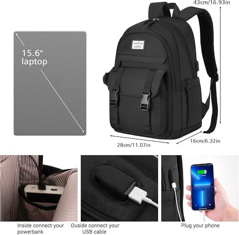 Laptop Backpacks for Teen Girls Women School Bookbag College Students Back Pack Middle School Travel Bolsos Morrales Maletas Mujer Mochilas Escolares Niña in Kuwait