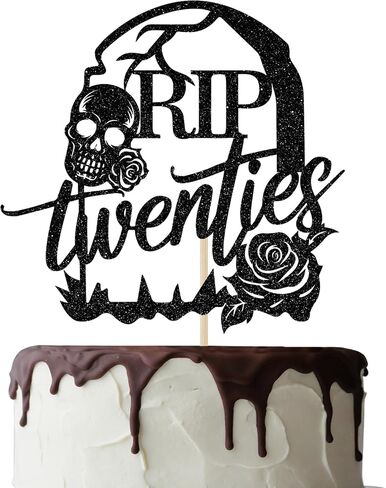 Ripties Cake Topper ، Death to Thriesies ، Rip to My 30s Cake Decorations ، Decorts Funeral Birthday ، in Kuwait