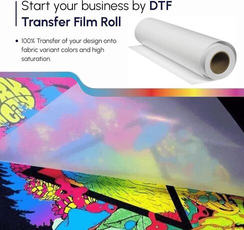 Premium 13 "× 328 FT Matte DTF Transfer Roll-ورقة نقل DTF متعددة الطبقات من أجل امتصاص الحبر المتفوق ، وتطبيق خالي من الثابت ، والطباعة النابضة بالحياة ، وتوافق النسيج العالمي in Saudi Arabia
