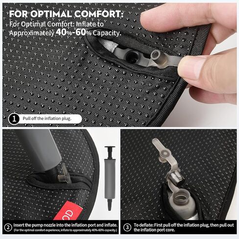 Premium 3D Comfortable Travel Air Cushion, Inflatable Car Seat Cushion Work for Home Office Chair Cushion Optimal Support (Large Air Cells) in Saudi Arabia