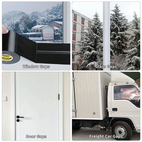 Duct Tape Heavy Duty Single Sided, Strong Adhesive High Strength, Waterproof Mesh Tape for Indoor and Outdoor Repairing Sealing Bonding, Easy Use Hand Tearable, 3.15 Inch x 33 Feet, Black in Kuwait