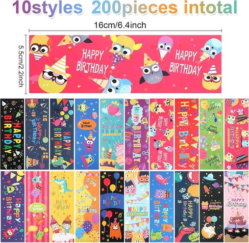 Kolewo4ever 500 Pieces Happy Birthday Gifts Set:100 Pcs Happy Birthday Rubber Bracelets,100 Pcs Happy Birthday Pencils,100 Pcs Happy Birthday Bookmarks and 200 Pcs Happy Birthday Badge Stickers in Saudi Arabia