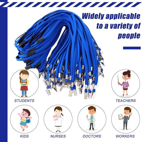 Kosiz 48 PCS سلامة الحبل الشحول مع مقطع مزدوج القناع الوجه الحبل 2 - تصميم هوك قابلة للتعديل شارات الرقبة حزام الرقبة in Saudi Arabia
