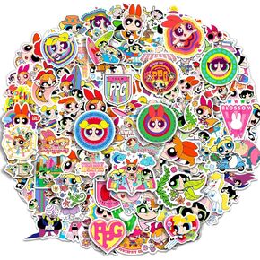 The Cute Girls Stickers for Water Bottle, Cartoon Water Bottles Decals for Kids Teens Students, Cute Girl Decals Scrapbook Laptops Skateboards Decor(50PCS) in Kuwait