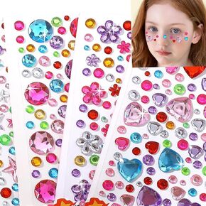 NOOEPC Gem Stickers Jewels for Crafts, Rhinestone Gemstone Stickers Self Adhesive Jewel Face Gems Stick on Gemsfor DIY, Crafts Supplies for Kids Rhinestones for Bedazzling