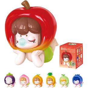 ROBOTIME Baby Nanci Fruits Nanci Blind Box Cute Kawaii Action Figure Blind Bags Collectible Toy Single Doll Creative Gifts for Girls and Women（1PC）