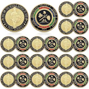 Nosiny 20 Pcs Armor of God Coins Metal Christian Challenge Coins for Religious Prayer Collector Christian Church School Party Commemorative Gifts (Distinct Style)